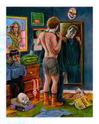 "Getting Ready for the Big Night" Print (tribute to John Carpenter's "Halloween")