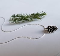 Image 1 of Simple Pine Cone Necklace (Antique Pewter)