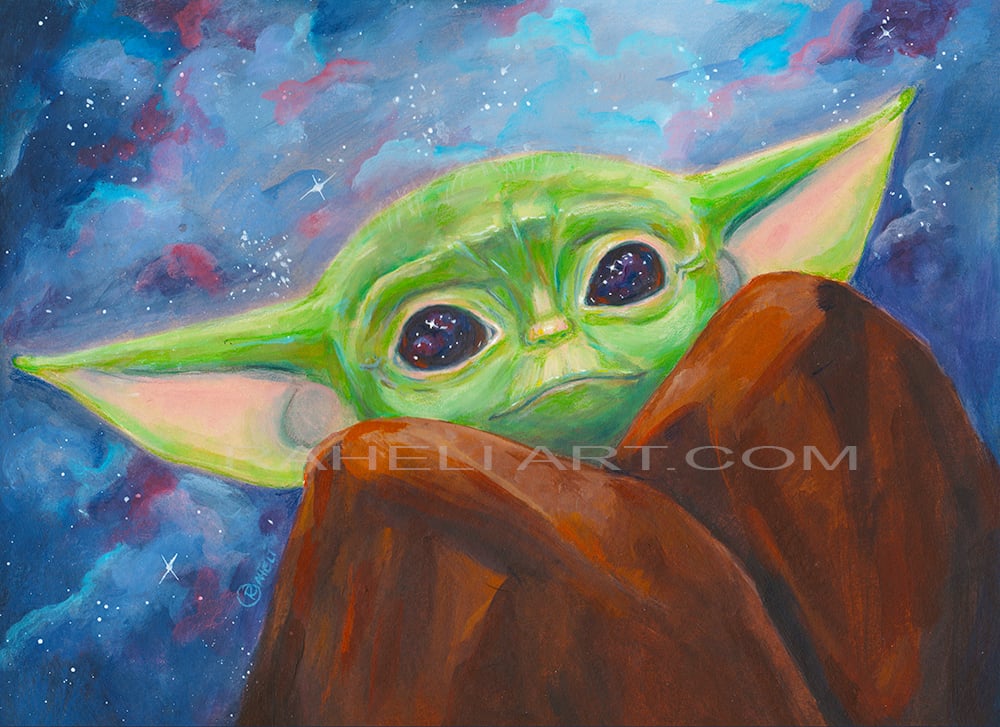The Mandalorian The Child Baby Yoda Print Raheli Art