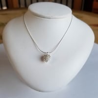 Image 2 of Simple Silver Pine Cone Necklace