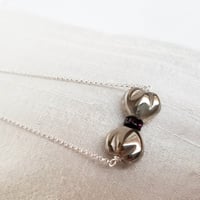 Image 2 of Tiny Bow Necklace (Pewter)
