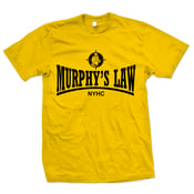 Image of MURPHY'S LAW "Secret Agent Skin NYHC" Gold T-Shirt
