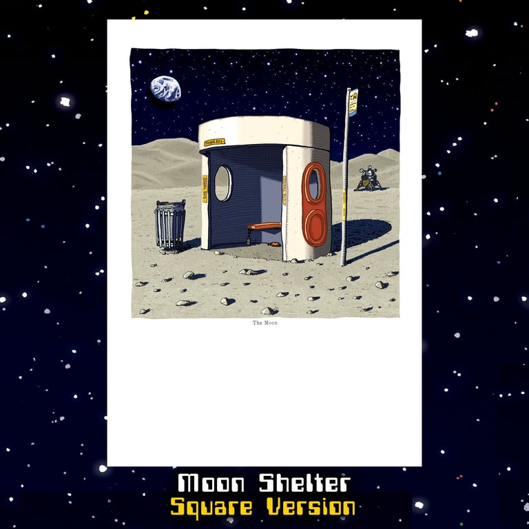 Bus Shelter on the The Moon