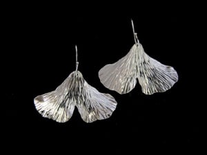 Image of Fine Silver Gingko Earrings