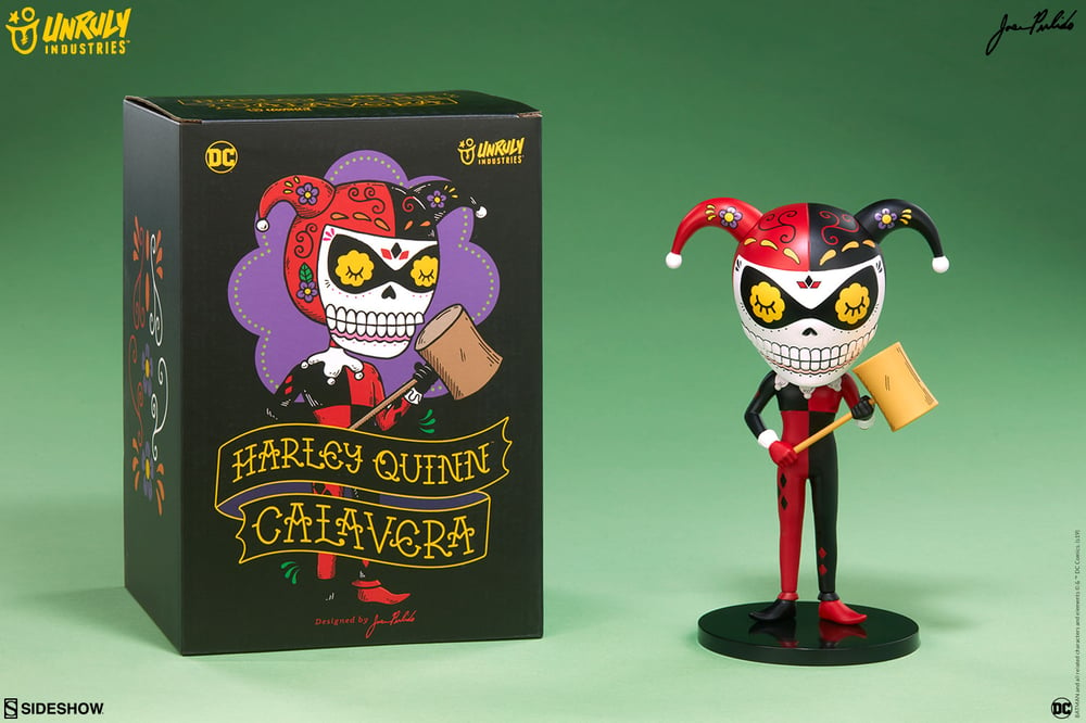 Harley Quinn Calavera Vinyl Toy Signed by Jose Pulido