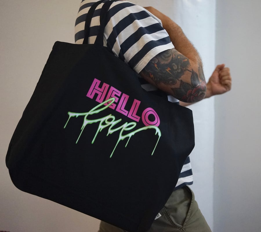 Image of Hello LOVE tote bag