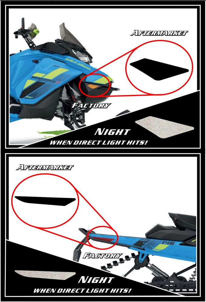 Image of SKI-DOO BLACK REFLECTORS MOD 1