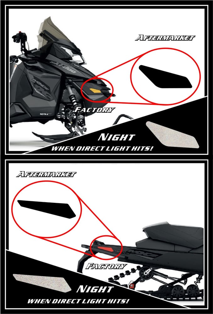 Image of SKI-DOO BLACK REFLECTORS MOD 2