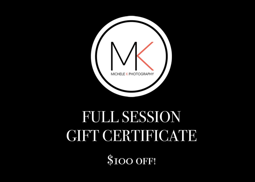 Image of BLACK FRIDAY Full Session Gift Certificate with print credit