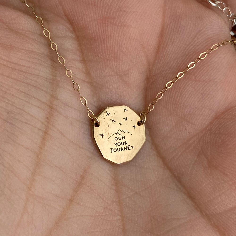 Image of 14k gold coin necklace