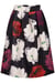 Image of Sort nederdel med blomst