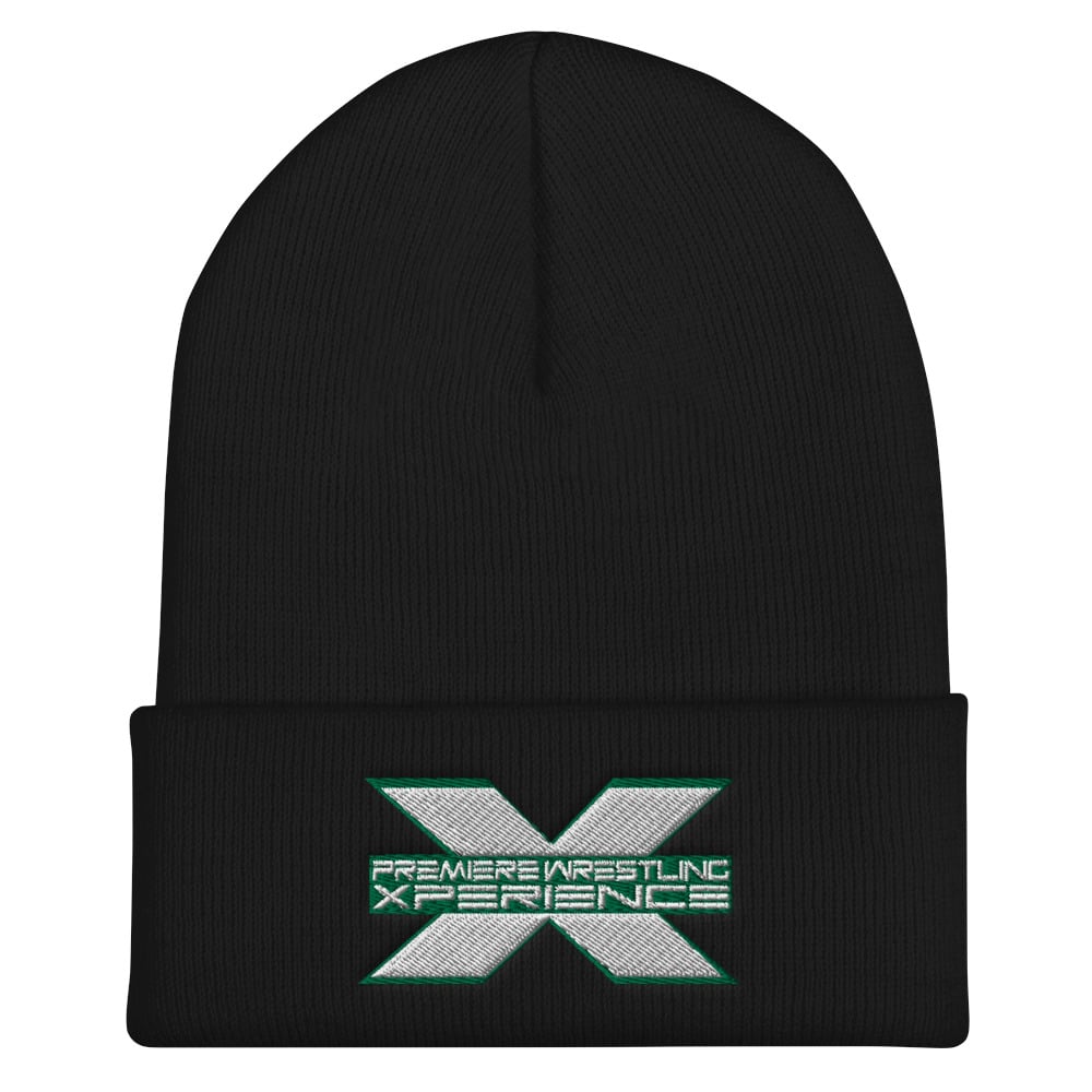 Image of Cuffed Beanie (Green and White Logo)