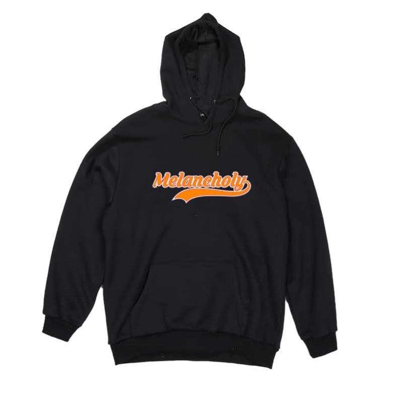 Image of “BASEBALL” HOODIE (BLACK/ORANGE)