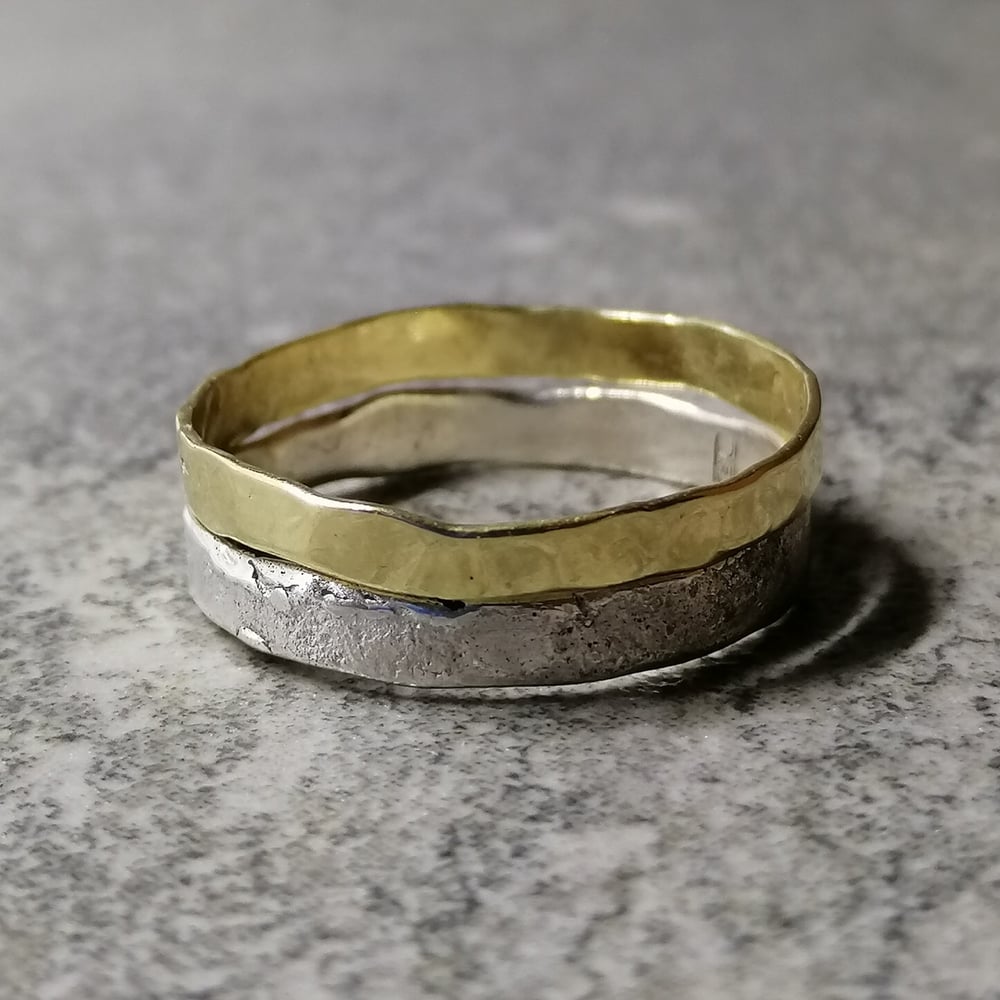 Image of Gold and silver stacking set