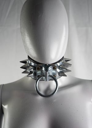 Image of Pleasure and Pain Double Spike O-ring Choker