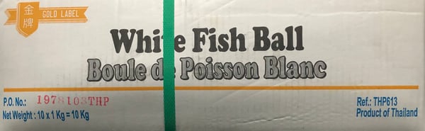 Image of Gold Label White Fish Ball 10 x 1 kg
