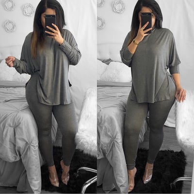 Image of When I feel like it dark grey 2 piece 