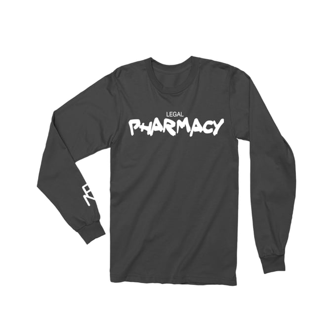 Image of MEN BLACK "LEGAL PHARMACY" LONG SLEEVE T-SHIRT