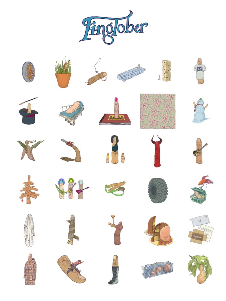 Image of Fingtober Poster