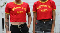 Image 1 of WOLFMAN’S GOT NARDS WOMENS CROP RINGER TEE 