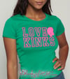 LOVE KINKS - Pink on Green - Salmon on Apple Green (AKA Version)