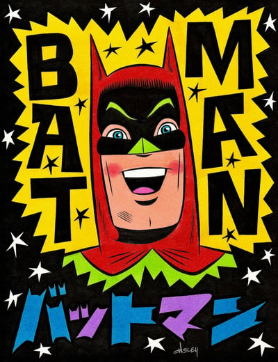 Image of BATMAN BAT-MANGA ORIGINAL ART!