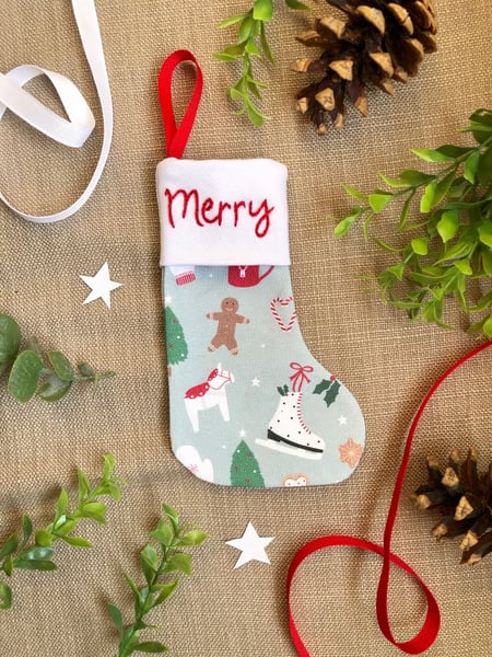 Image of Merry and Bright Mini Stocking