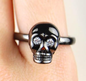 Image of Diamond Skull Ring