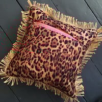 Image 7 of teal Velvet Black Cat Mini Cushion copy