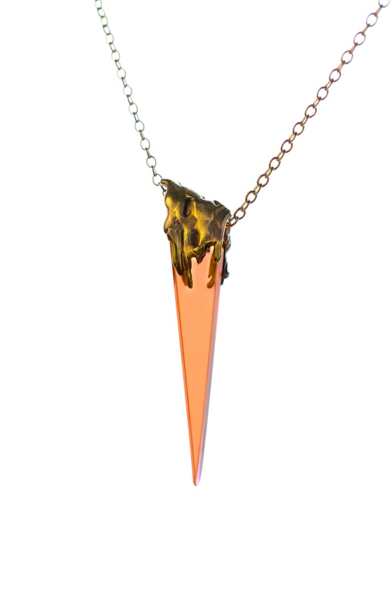 Image of Color Drip Dagger in Neon Coral 
