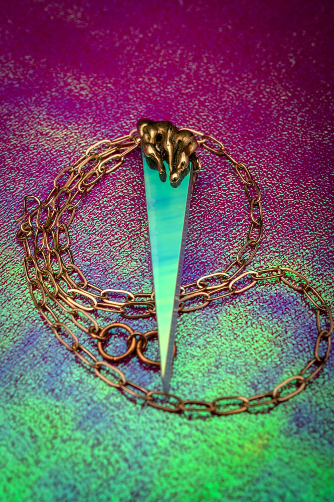 Image of Color Drip Dagger in Iridescent Powder Blue