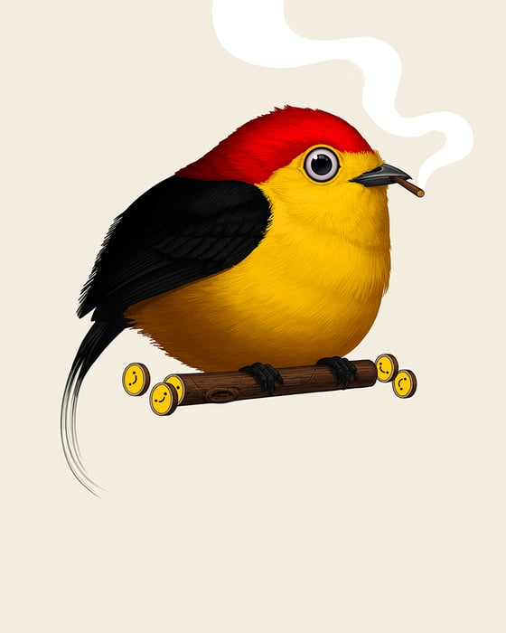 Image of Wire-tailed Manakin (blunt variant)