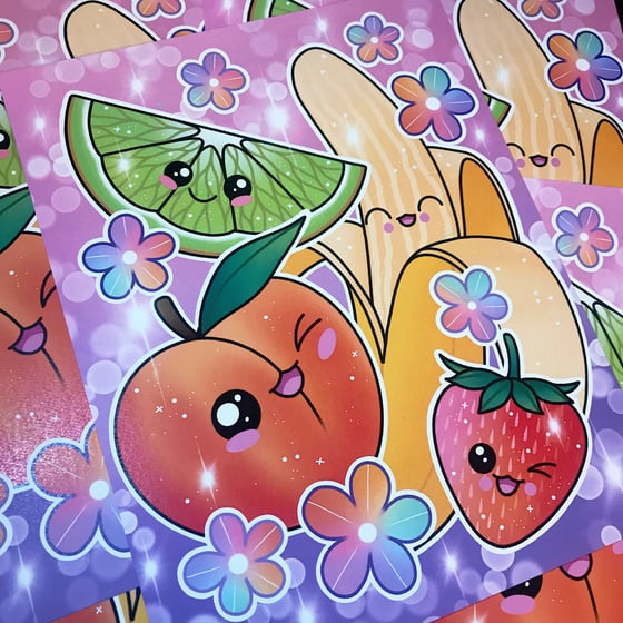 Image of Kawaii Fruit Print