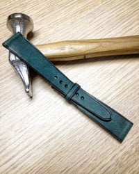 Image 1 of Vintage Teal calfskin watch strap