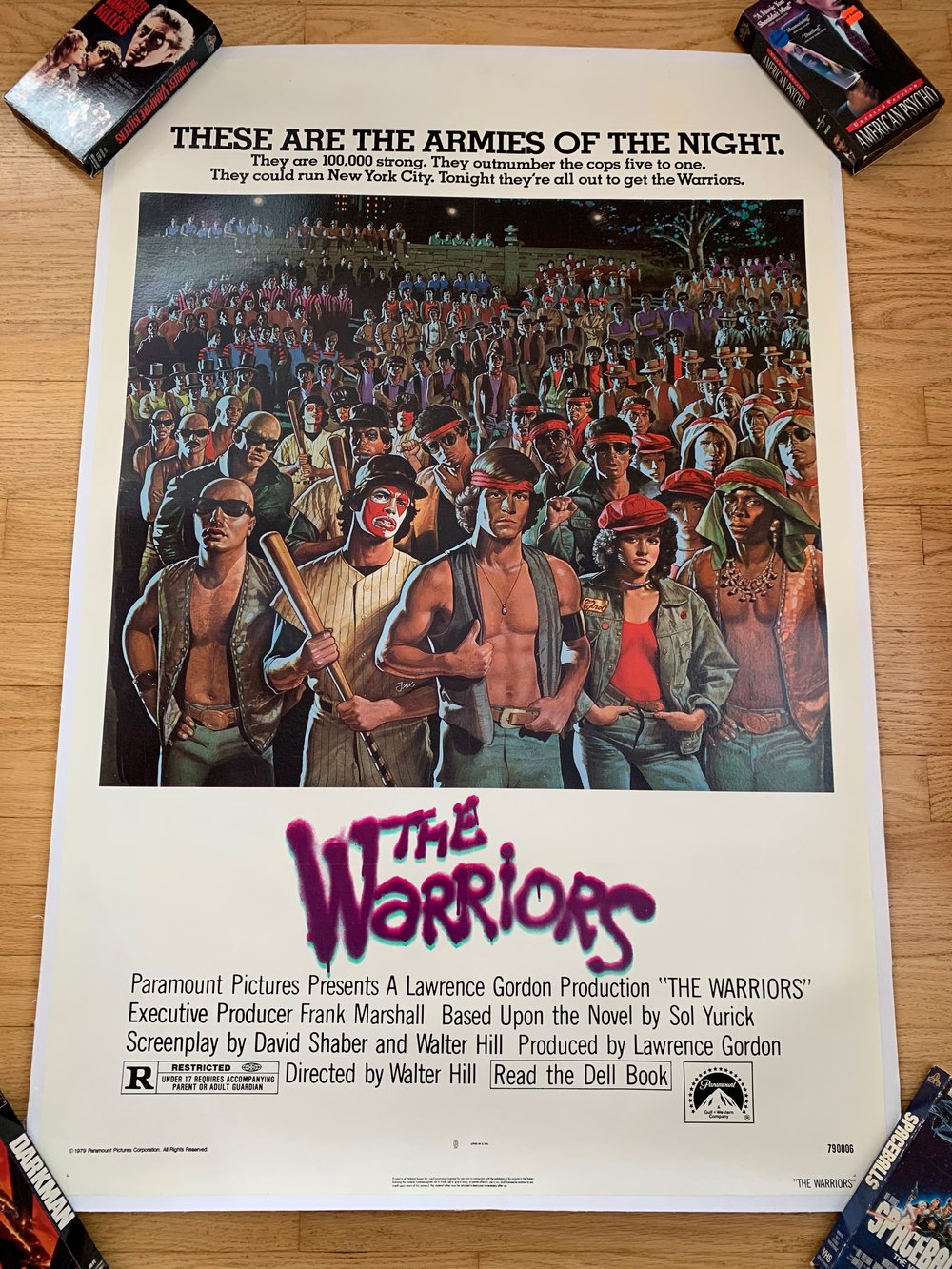 1979 THE WARRIORS Original Linen Backed U.S. One Sheet Movie Poster