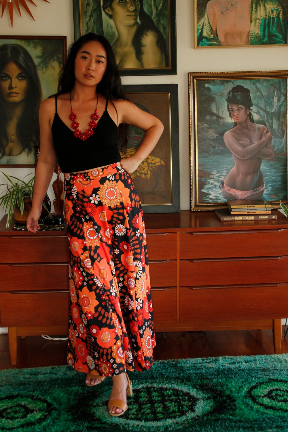 Yesterday lover skirt in Lover Lover red print Size XS/S ready to ship