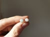 6mm solid white opal studs