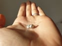6mm solid white opal studs