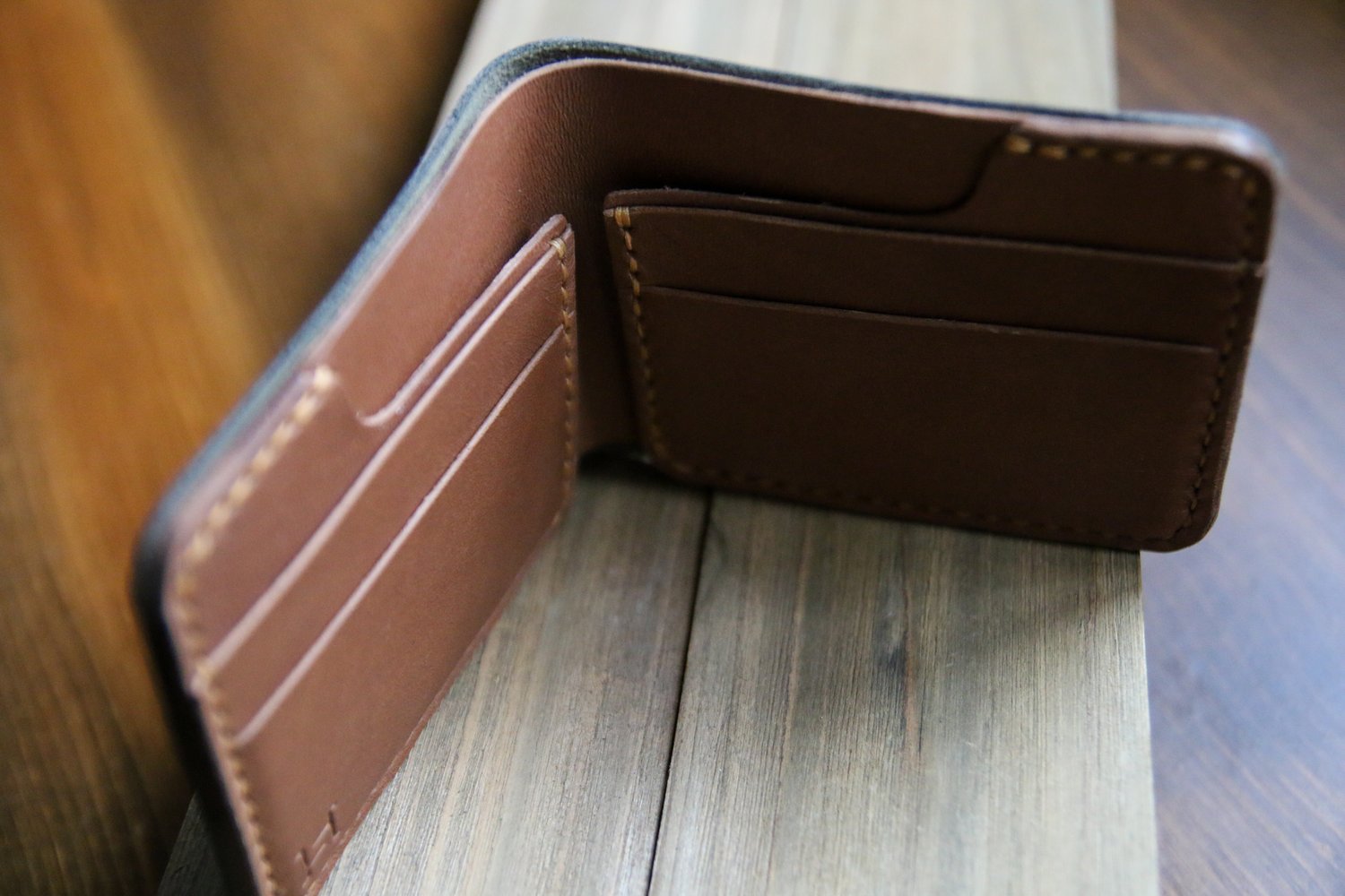 Image of Revision Bifold in Sage Vintage and Natural Chromexcel