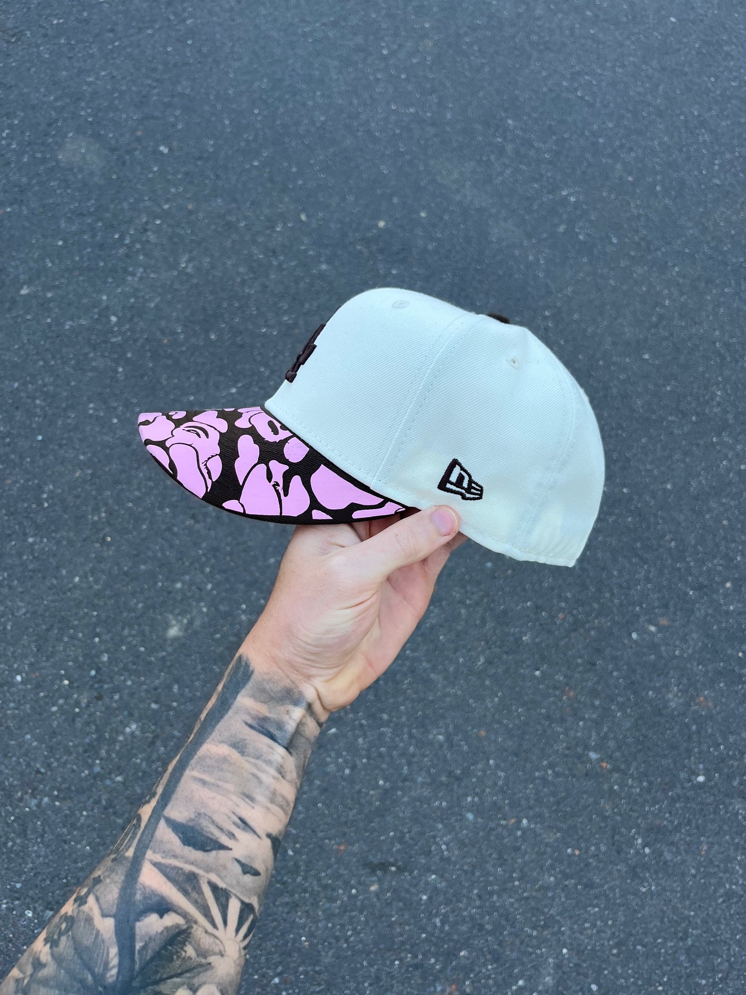 PINK BRIM TRI TONE LOS ANGELES DODGERS CUSTOM FITTED CAP | WORLDWIDE ...