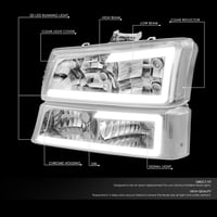 Image 3 of 03-06 SILVERADO CLEAR HEADLIGHTS GEN 2