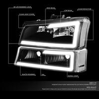 Image 3 of 03-06 SILVERADO BLACK CLEAR HEADLIGHTS GEN 2