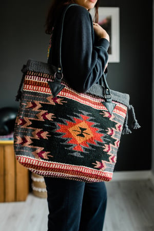 Image of The Valerie - Handwoven Wool Bag