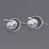 Small Sterling Silver Mixed Metal Tea Tin Circle Earrings  Image 2