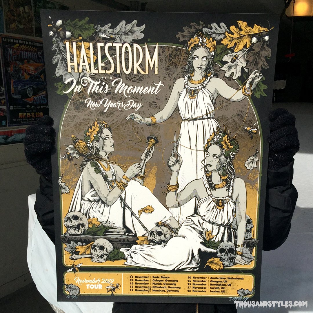 Halestorm November 2019 European Tour Poster