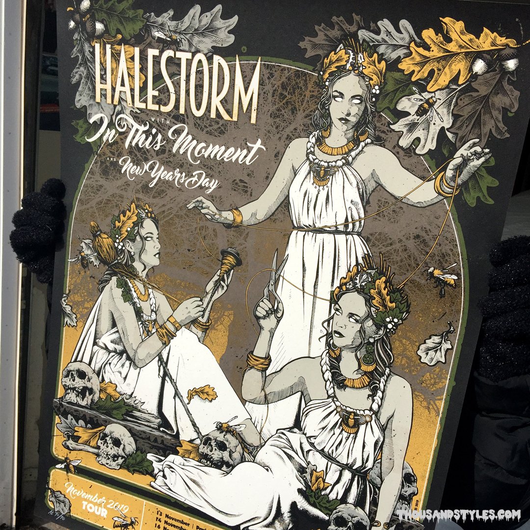 Halestorm November 2019 European Tour Poster