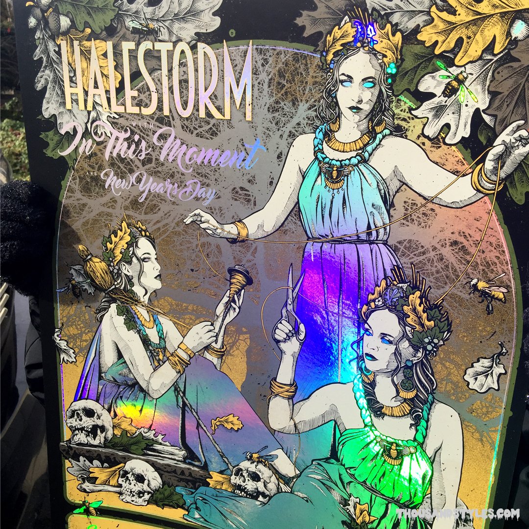 Halestorm November 2019 European Tour Poster - Foil Variant