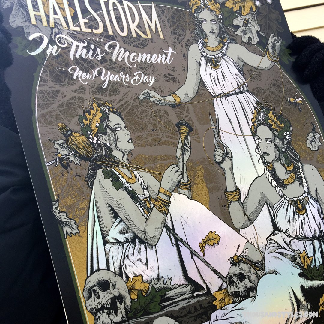 Halestorm November 2019 European Tour Poster - Foil Variant