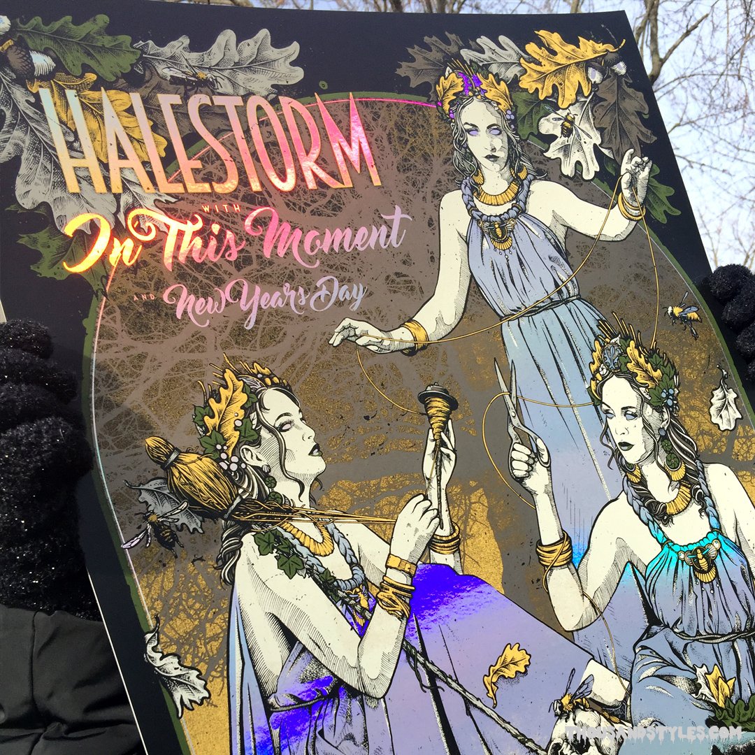 Halestorm November 2019 European Tour Poster - Foil Variant