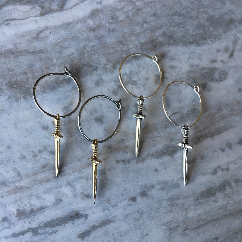 Image of Tiny Dagger Hoops
